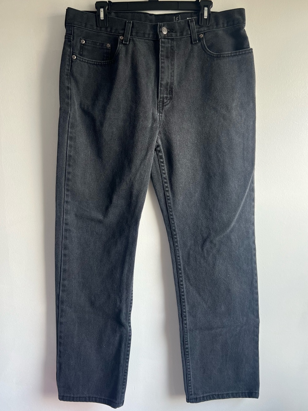 George Men's Straight Jeans in Washed Black